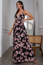 Robe Champêtre Fleurie Et Fendue