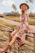 Robe À Fleur Courte Champêtre