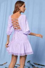 Robe À Lacet Champêtre