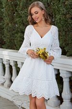 Robe Blanche Champêtre Court