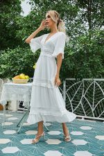 Robe Blanche Champêtre Dentelle