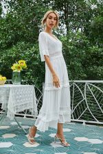 Robe Blanche Champêtre Dentelle