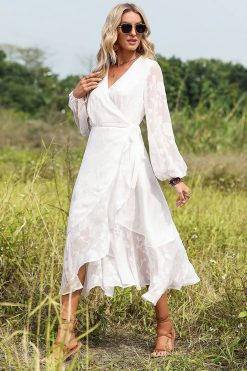 Robe Longue Blanche Champêtre Été