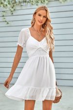 Robe Ceremonie Champêtre Chic Courte