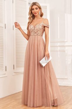 Robe Ceremonie Champêtre Nude