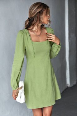 Robe Champêtre Anis Courte