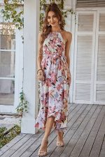 Robe Champêtre Coupe Asymetrique