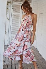 Robe Champêtre Coupe Asymetrique