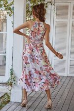 Robe Champêtre Coupe Asymetrique