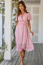 Robe Champêtre Col Fronce