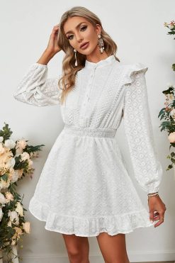 Robe Champêtre Mariage Blanche