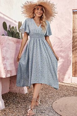 Robe Champêtre Bleu Ciel