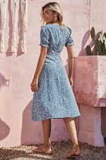 Robe Champêtre Chic Bleu Saphir