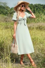 Robe Champêtre Chic Verte Claire