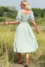 Robe Champêtre Chic Verte Claire