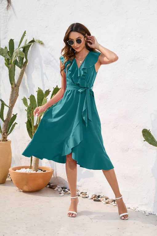 Robe Champêtre Chic Turquoise