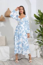 Robe Champêtre Longue Avec Manche
