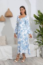 Robe Champêtre Longue Avec Manche