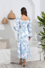 Robe Champêtre Longue Avec Manche