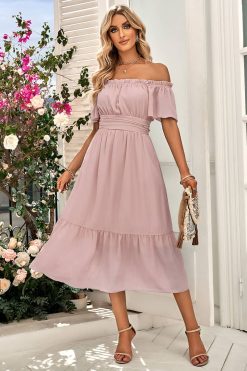 Robe Champêtre Longueur Mi-Mollet