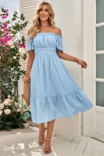 Robe Champêtre Longueur Mi-Mollet