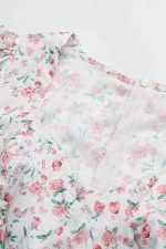 Robe Champêtre Midi À Manches Courtes