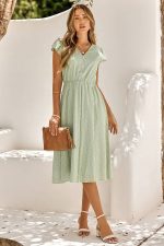 Robe Champêtre Mi-Longue Fluide