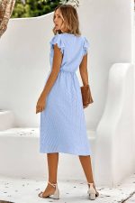 Robe Champêtre Mi-Longue Fluide