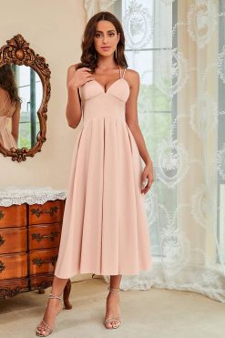 Robe Champêtre Rose Poudre