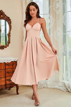 Robe Champêtre Rose Poudre