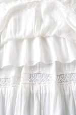Robe Cocktail Blanche Longue Bohème Champêtre