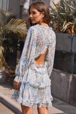 Robe Cocktail Courte Champêtre