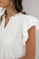 Robe Courte Broderie Champêtre