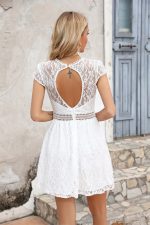 Robe Dentelle Courte Mariage Champêtre