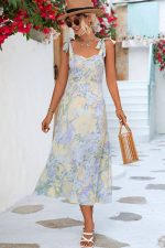 Robe Invite Mariage Champêtre Bleu Motif