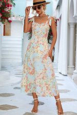 Robe Invite Mariage Champêtre Bleu Motif