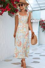 Robe Invite Mariage Champêtre Bleu Motif