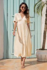 Robe Ivoire Champêtre Vintage