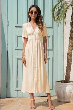 Robe Ivoire Champêtre Vintage