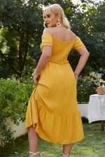 Robe Jaune Champêtre Grande Taille