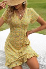 Robe Jaune Champêtre Mariage