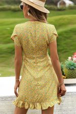 Robe Jaune Champêtre Mariage