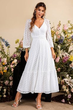 Robe Longue Blanche Champêtre