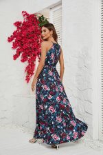 Robe Longue Champêtre Encolure Americaine