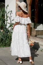 Robe Maxi Col Bateau Champêtre