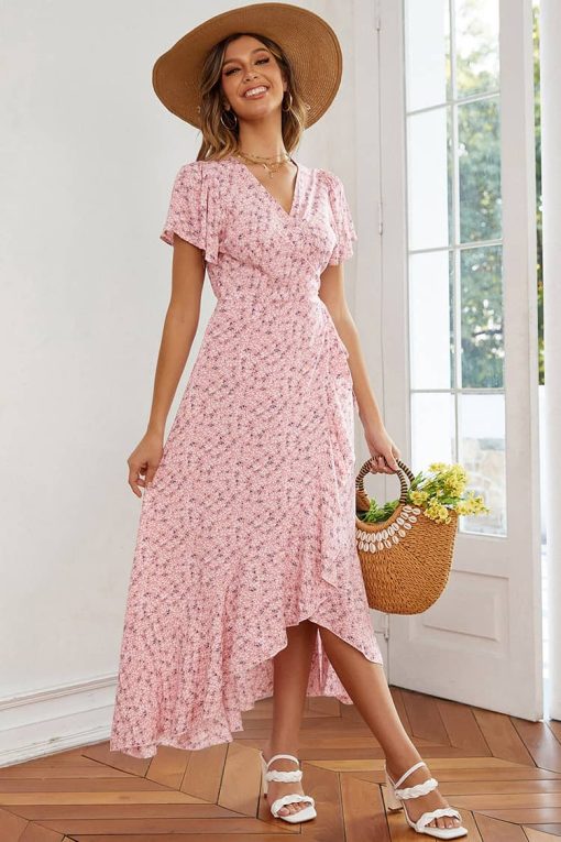 Robe Maxi Femme Champêtre Petite Fleur