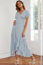 Robe Maxi Femme Champêtre Petite Fleur