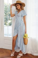 Robe Maxi Femme Champêtre Petite Fleur