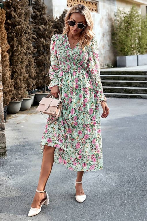 Robe Fleurs Longue Champêtre