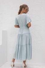 Robe Longue Champêtre Bleu
